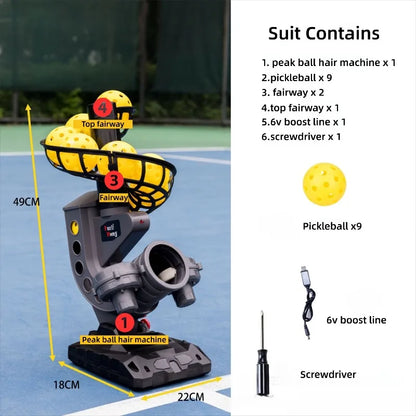 Máquina Lanzadora de Pickleball – Entrenamiento Individual con Velocidad Ajustable