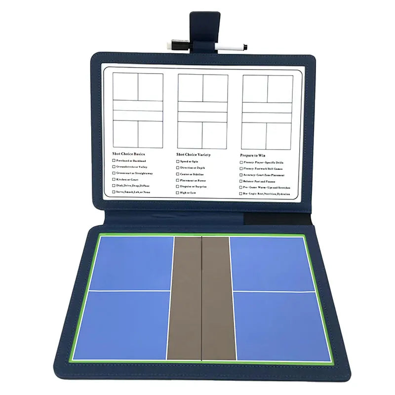 Pizarra de Entrenamiento de Pickleball Plegable – Doble Cara Magnética y Borrable